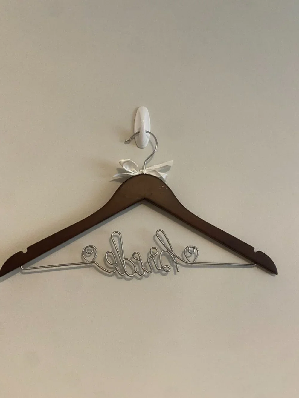 Wooden Wedding Dress Hanger with Custom 